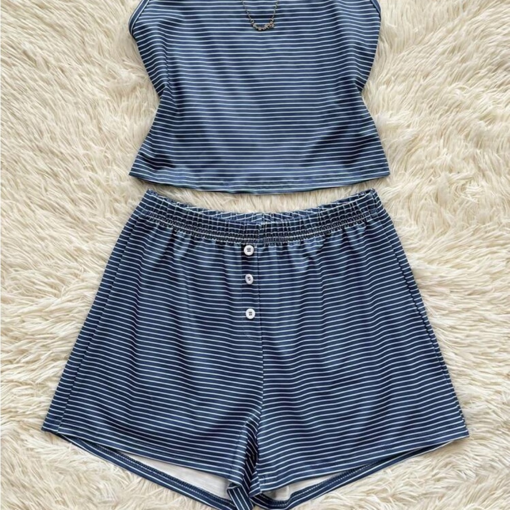 Striped Blue Sleepwear Set